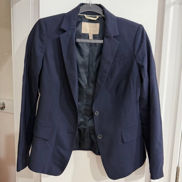 Banana Republic Navy Blue Blazer Size 2 Petite - Picture 2 of 7